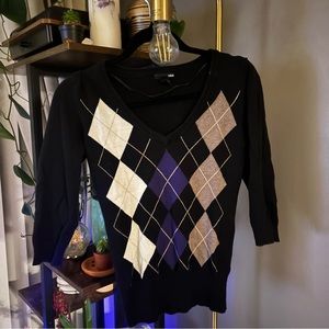 H&M argyle sweater